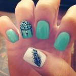 40+ Examples of Feather Nail Art