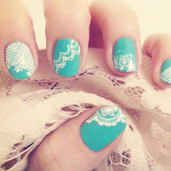 white lace nail designs
