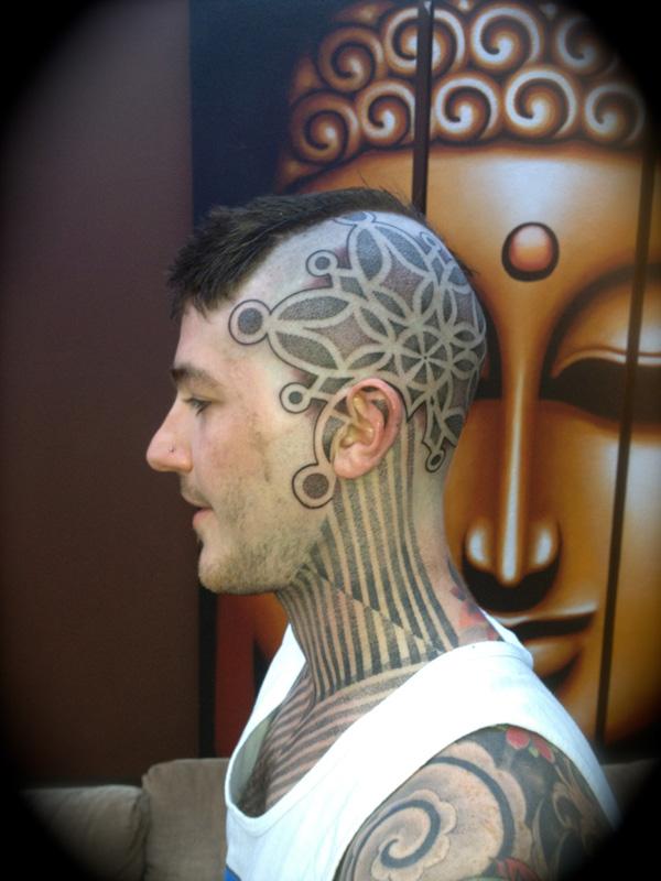 Geometric face tattoo | Picture tattoos, Facial tattoos, Geometric sleeve  tattoo