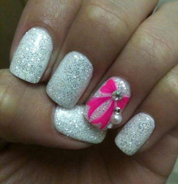 50+ Cute Bow Nail Designs | Art and Design