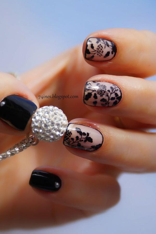 6 lace nail art