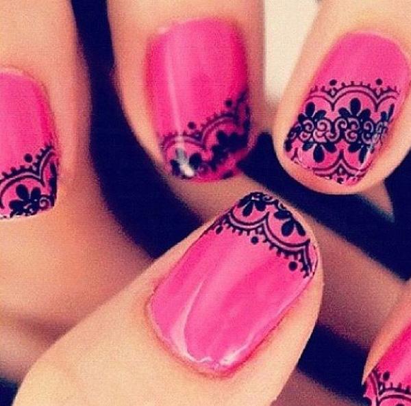 8 lace nail art