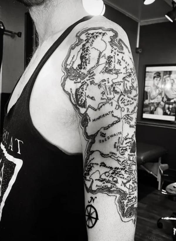 70 Awesome Map Tattoo Designs with Meaning | Art and Design