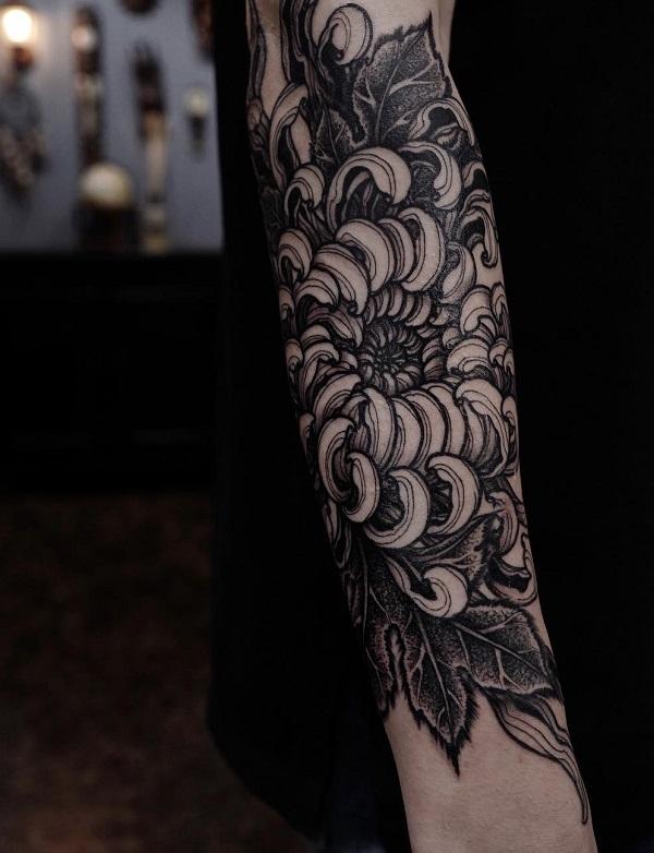 26 Most Beautiful Chrysanthemum Tattoos  Moms Got the Stuff