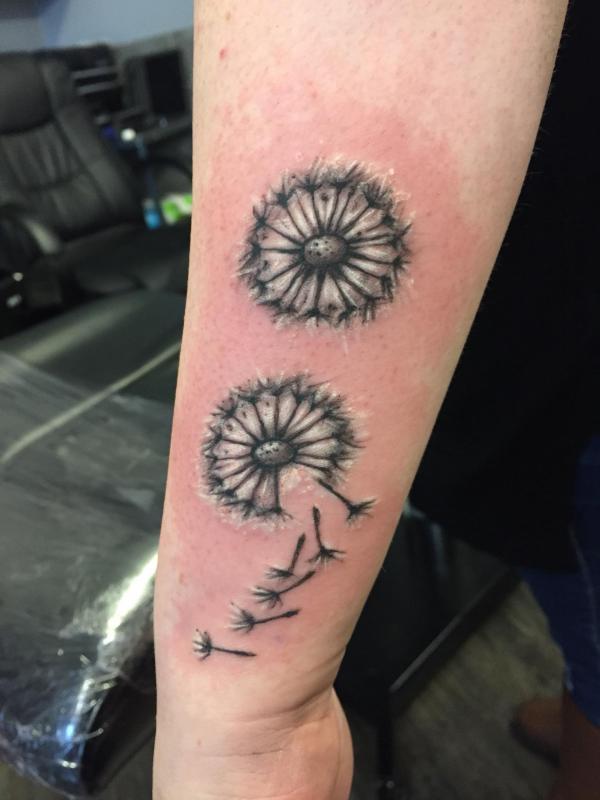 Dandelion Dotwork Tattoo – Tattooed Now !