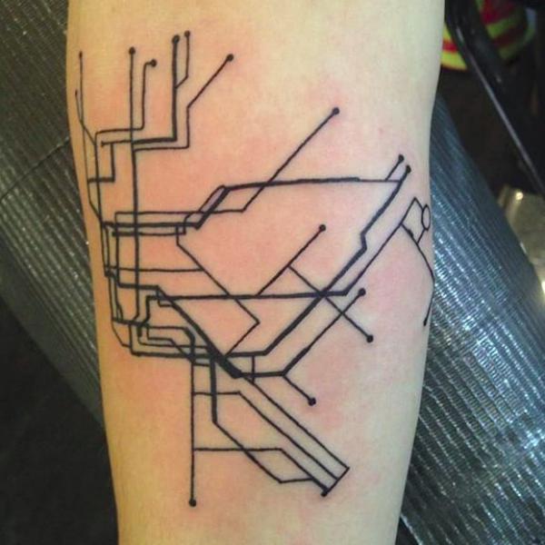 New York City Subway Map tattoo