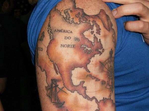 25 Awesome Map Tattoos Cuded 25 Awesome Map Tattoos Cuded
