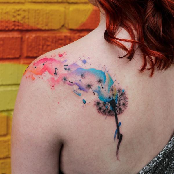 24 Gorgeous Dandelion Tattoos All Romantic Girls Will Adore 