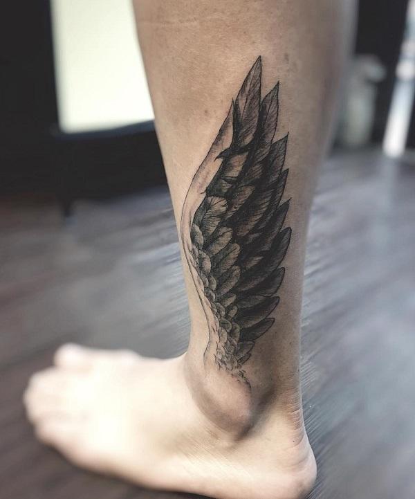 Little wing tattoo on the ankle  Tattoogridnet