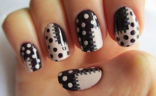 60 Examples of Black and White Nail Art | Art and Design