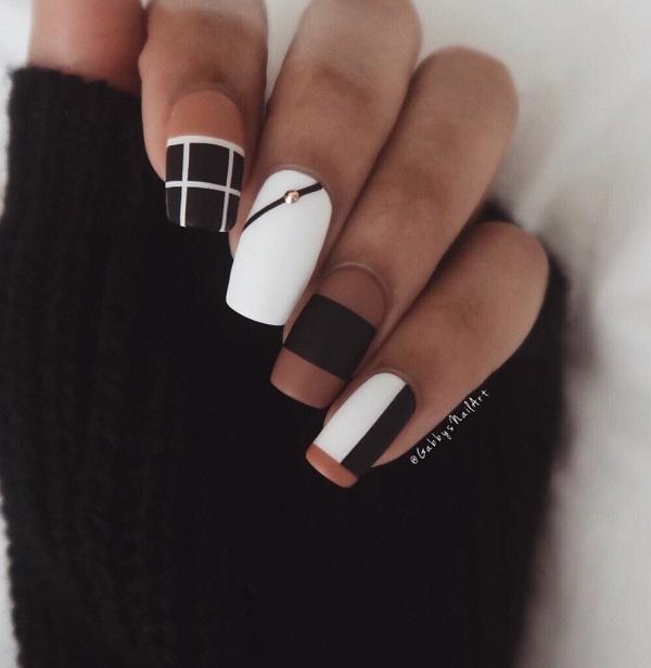 60 Examples Of Black And White Nail Art Cuded 60 Examples Of Black And White Nail Art Cuded