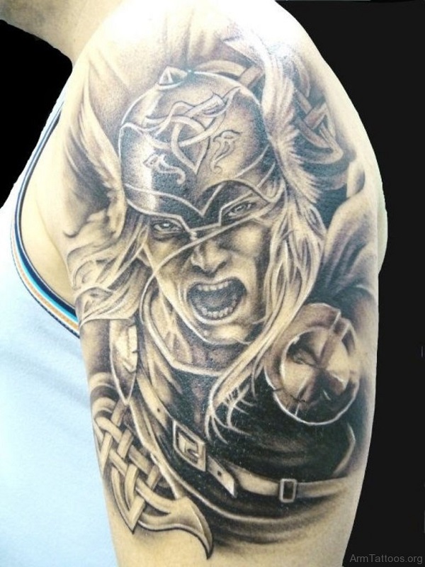 rosemarymckevitt:irish-warrior-tattoo-by-rosemary-mckevitt-at-risn-dubh- tattoo-newry-warrior-irish-warrior-fianna-black-and-grey-mythological-irish -rosemary-mckevitt