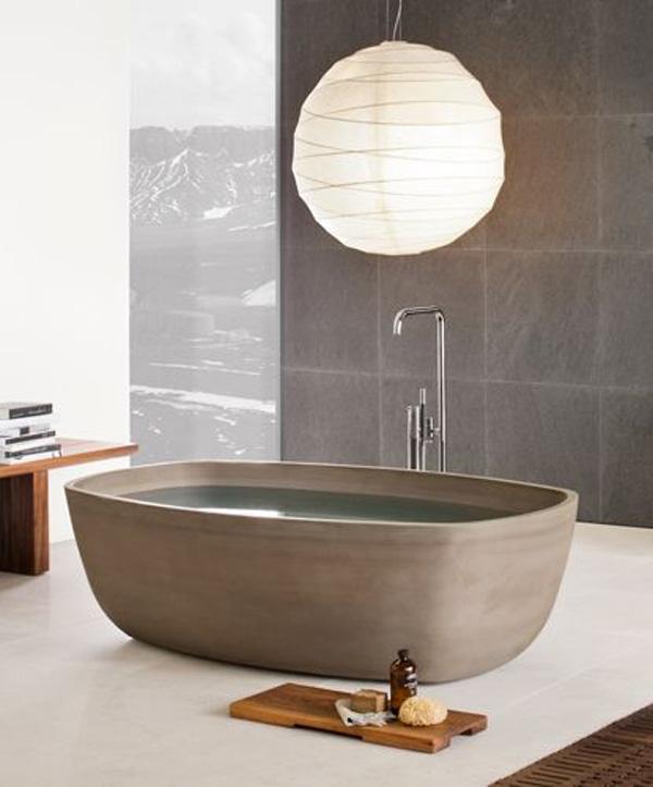 Inkstone hand-carved stone bathtub