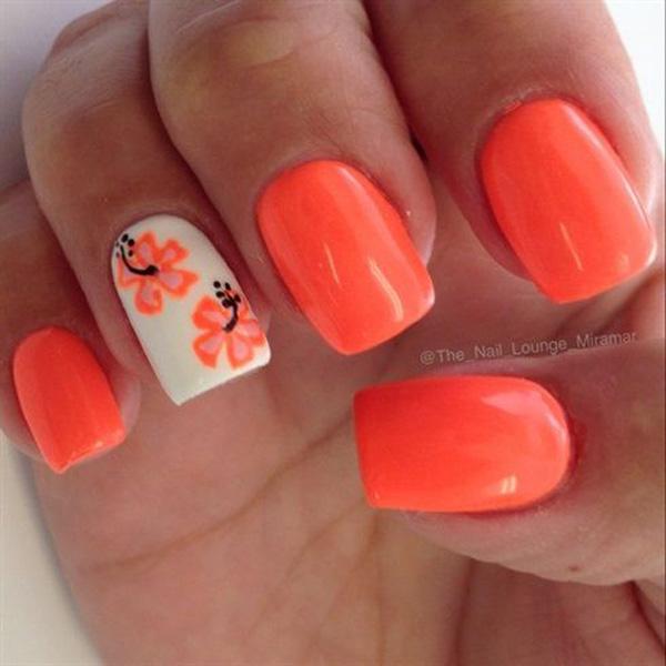 Orangered, the color for the sun, tropical flower and warm Spring