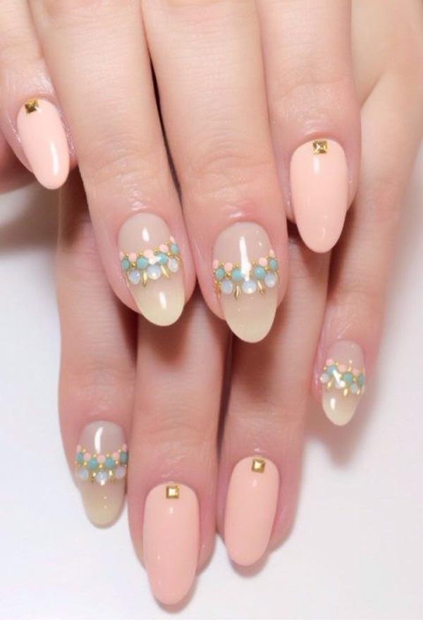Cristal ombre and pink nails