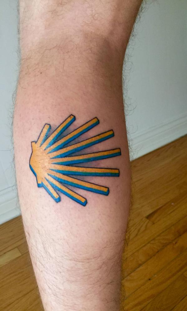 Stylized Camino tattoo