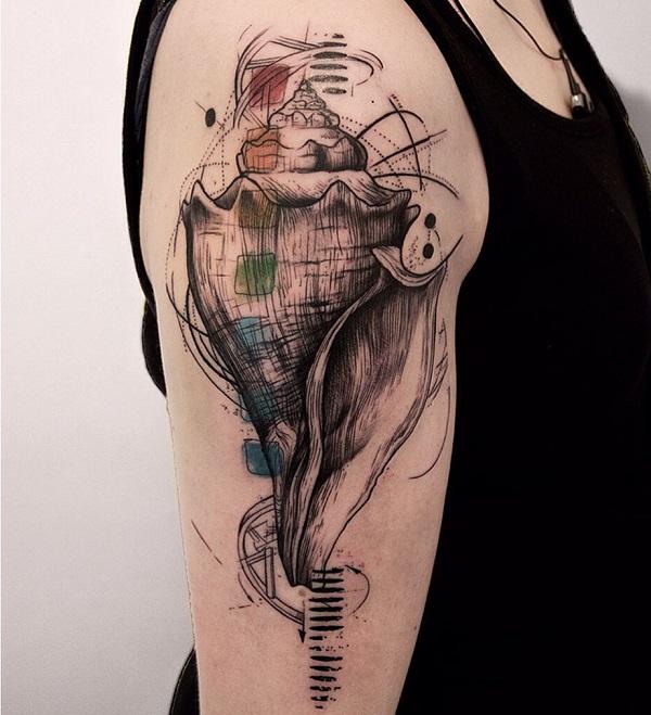 40 Shell Tattoos Make You Wonder Sea Life Cuded