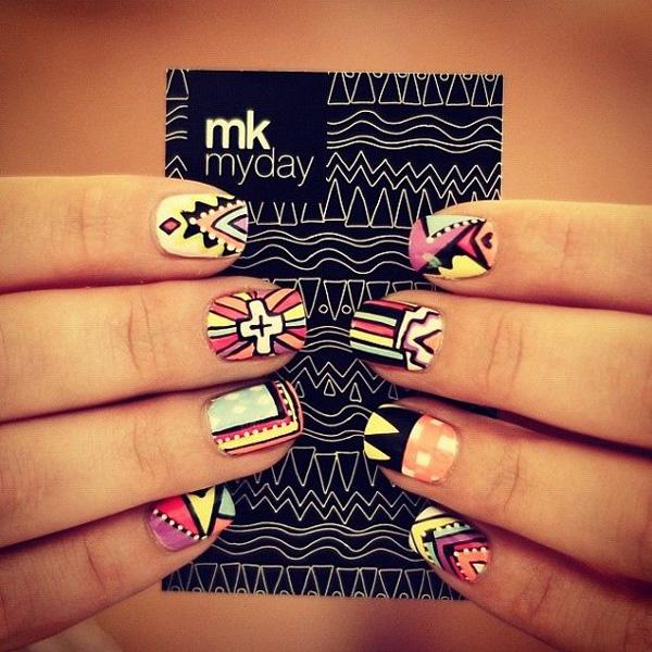 65 Colorful Tribal Nails Make You Look Unique | Cuded