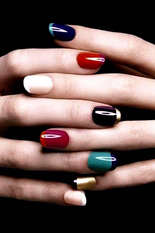 36 Colored French Manicure