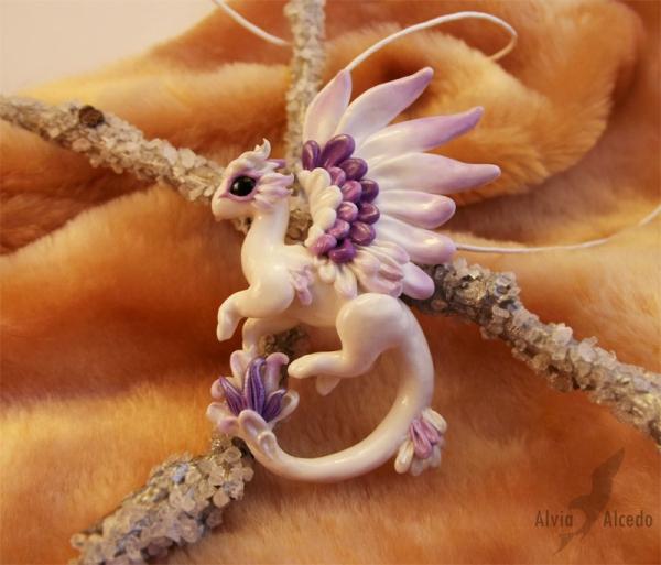 Candy Sugar Blueberry Dragon Necklace by Alvia Alcedo