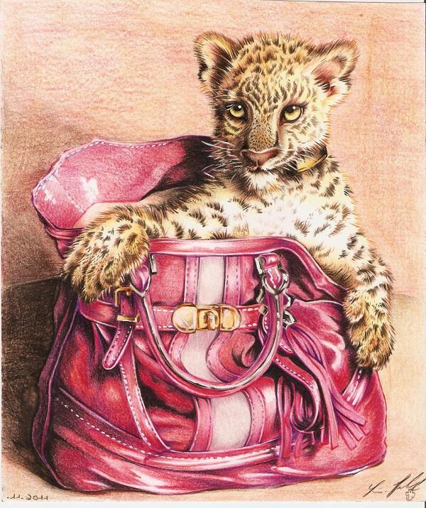 Leopard In A Guess Bag By Lighane