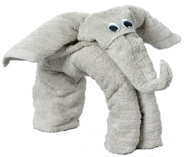Towel Origami - elephant