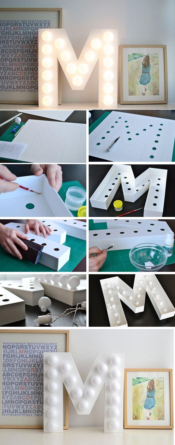 DIY letter light