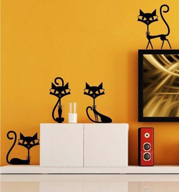 Cat Wall Stickers Cats Self Adhesive Kids Wall Decals Wall Art Murals  Living Room Baby Rooms DIY Decoration 