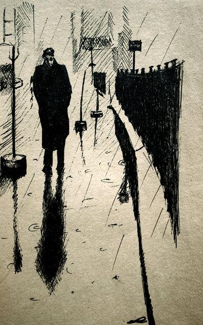 JAMES DEAN An inked artwork.