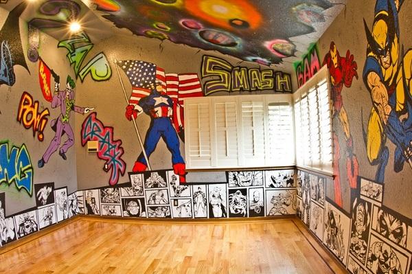 Superhero Bedroom Paint Ideas Home Decorating Ideas