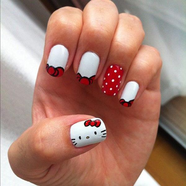 50 Hello Kitty Nail Designs | Art and Design