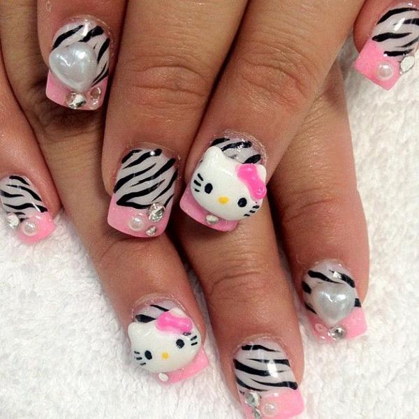 Cherry Motifs Nail Art