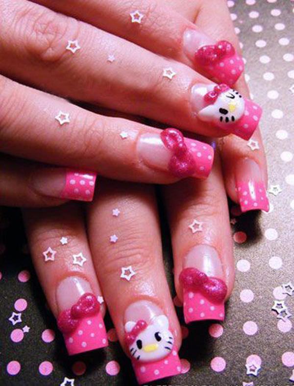 50 Hello Kitty Nail Designs | Art and Design