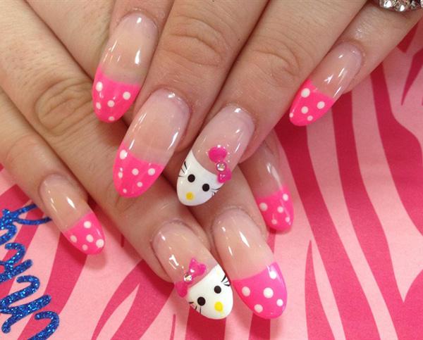 2. Cute Hello Kitty Nail Designs - wide 3