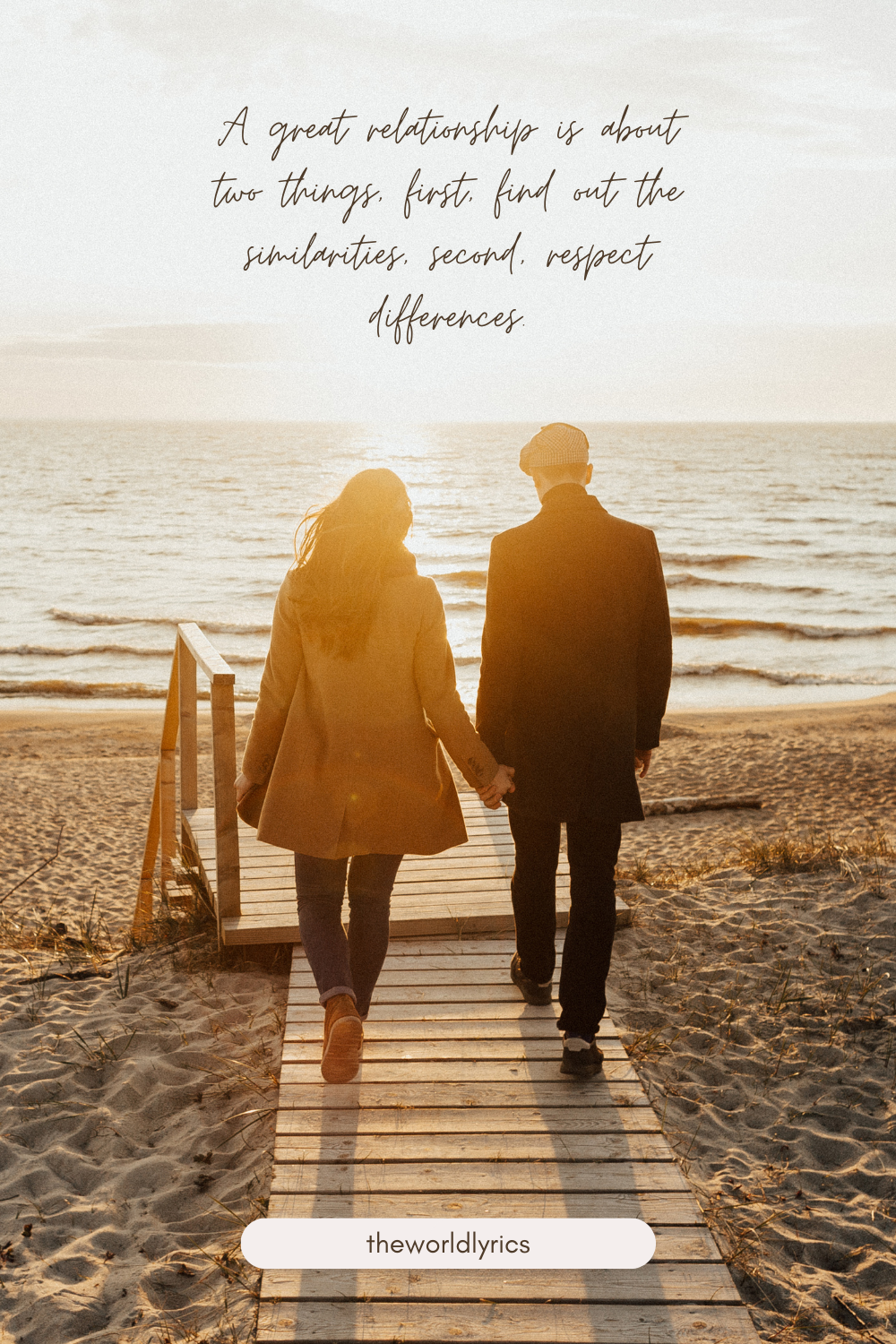 A great relationship is about two things first find out the similarities second respect differences