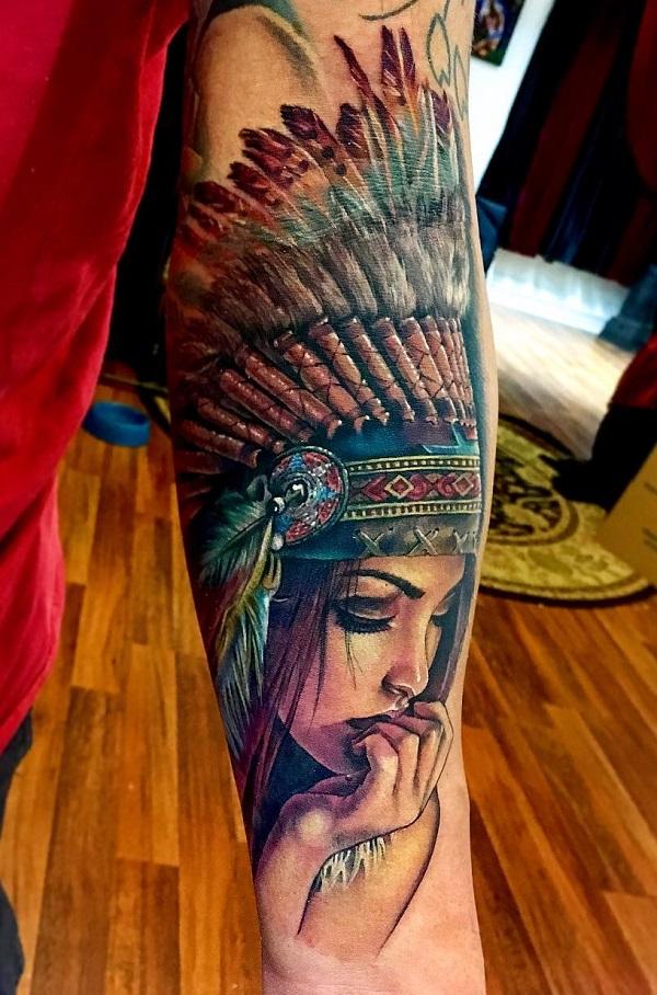 Native American Indian Tattoo Designs For Woman | TattooMenu