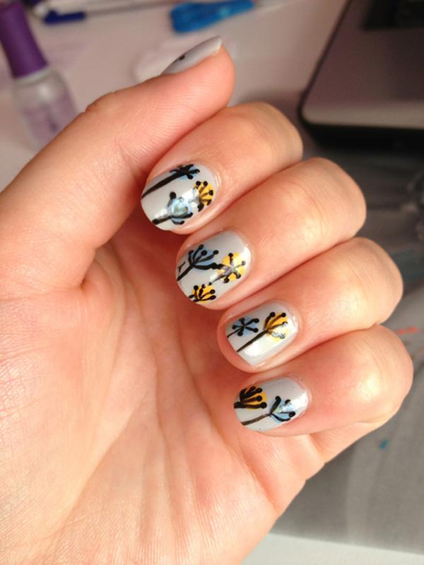 Dandelion nail art-16
