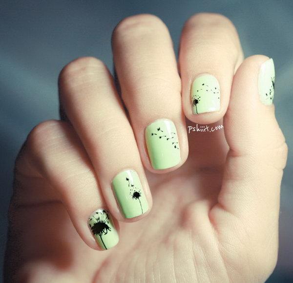 Dandelion nail art-17