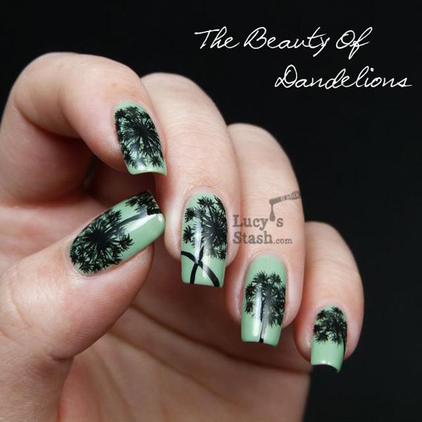 Dandelion nail art-19
