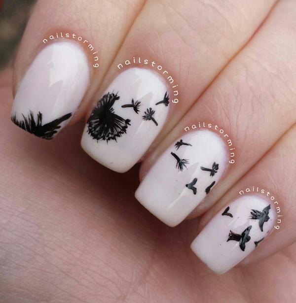 30+ Dandelion Nail Art Designs | Art and Design