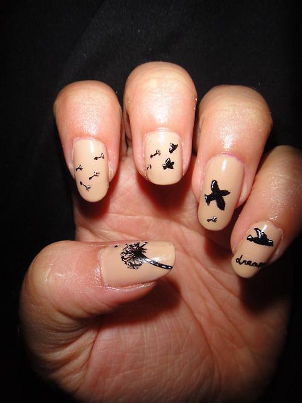 Dandelion nail art-3