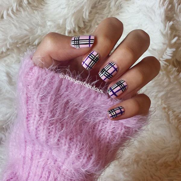 Plaid Nail Art