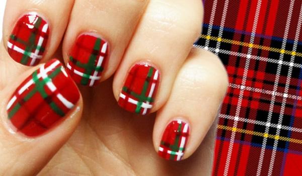 Red Plaid Nail Design Ideas - wide 6