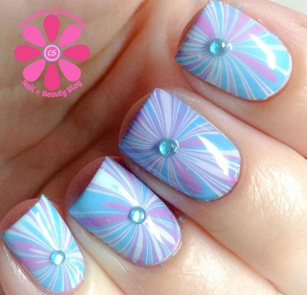 Water Marble Nail Art-2