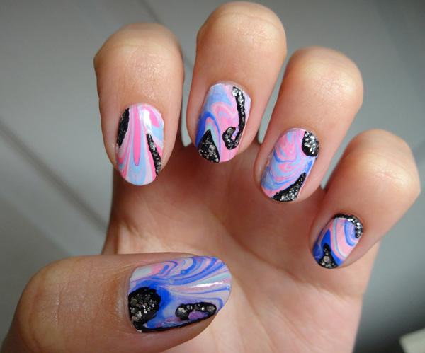 35 Water Marble Nail Art Designs | Cuded 35 Water Marble Nail Art Designs | Cuded