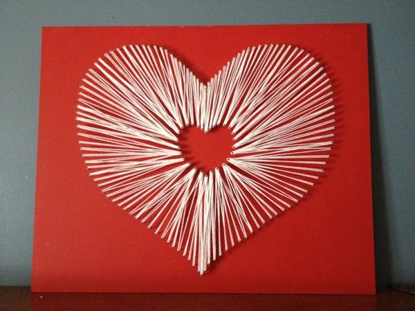 Artistic heart shaped symbols DIY using paper
