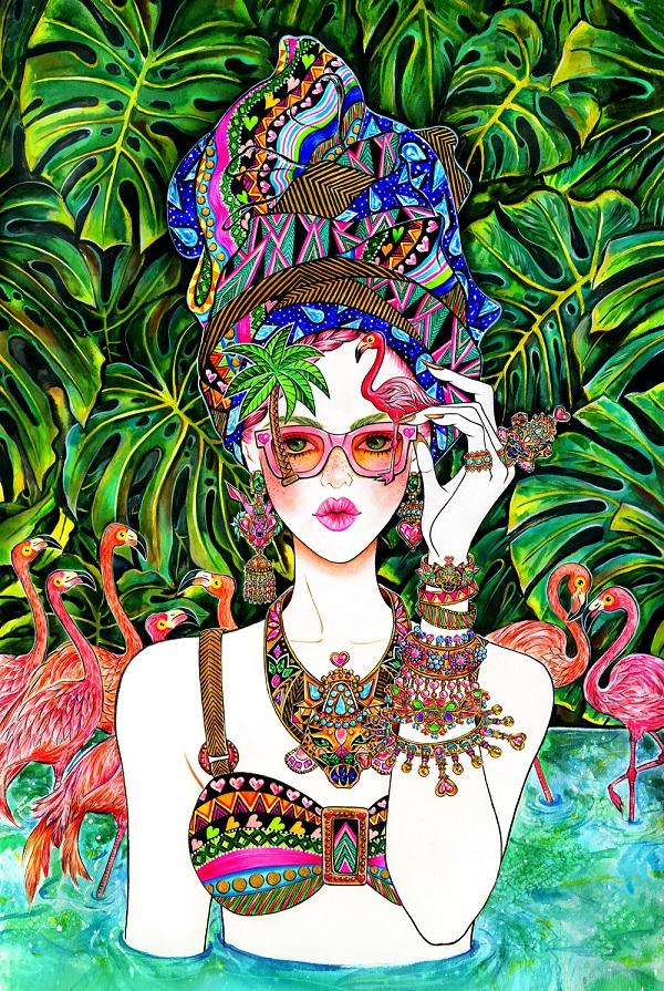 Sunny-Gu_Summery-Gems_Flamingo-LOVE5