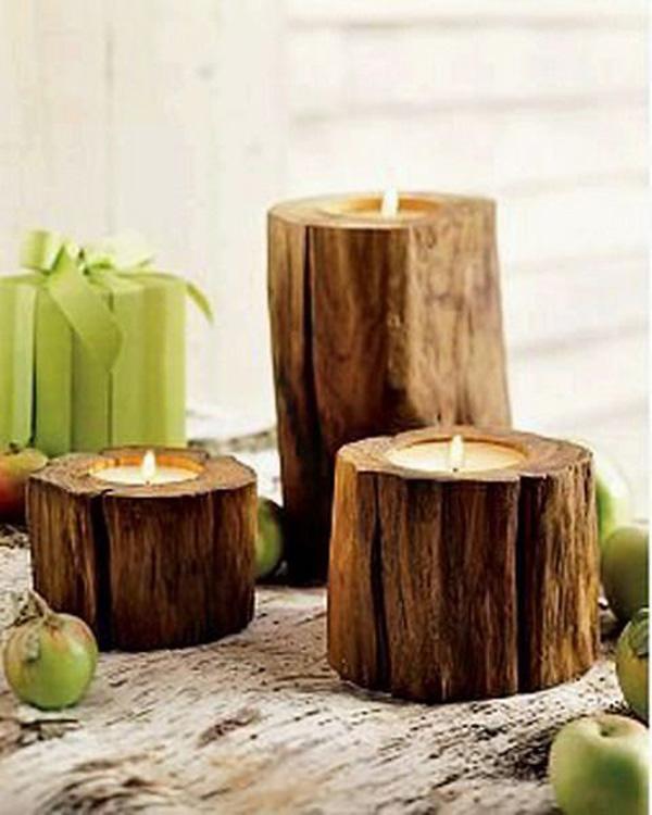 Wood Candle Holders-2