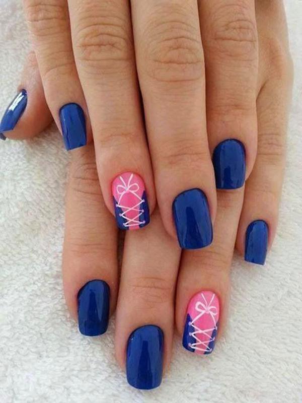 50 Blue Nail Art Designs Art And Design