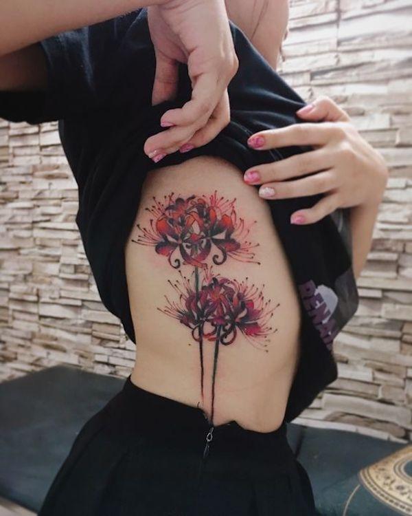 Arm New School Flower Spider Tattoo by Da Vinci Tattoo